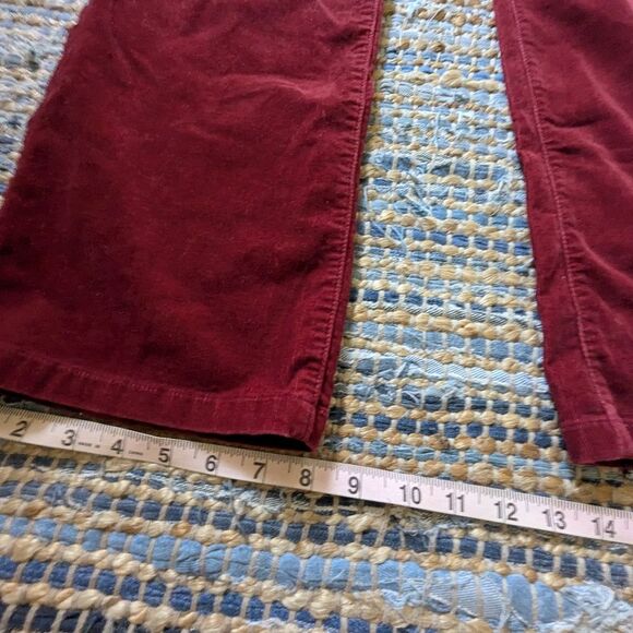 Vtg Express Corduroy Maroon Jeans Pants 6 Low Rise Bootcut Flare Made In Hong Ko - Picture 6 of 10